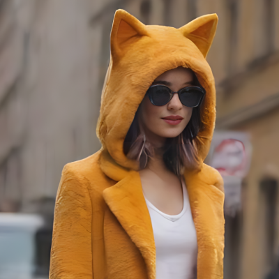 Киса на прогулке